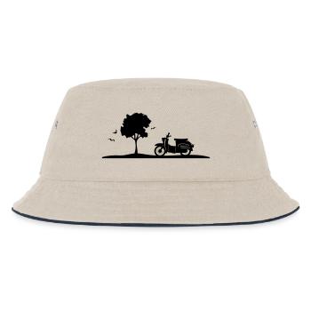 Fahrzeug - Schalbe Baum - Kinder Bucket Hat - Natur/Navy - Vorne