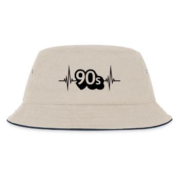 Puls 90s Kid - Kinder Bucket Hat - Natur/Navy - Vorne