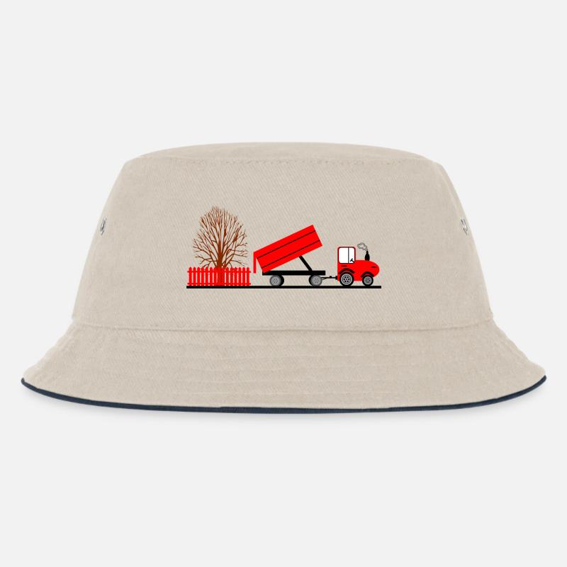 Traktor - Kinder Bucket Hat - Natur/Navy