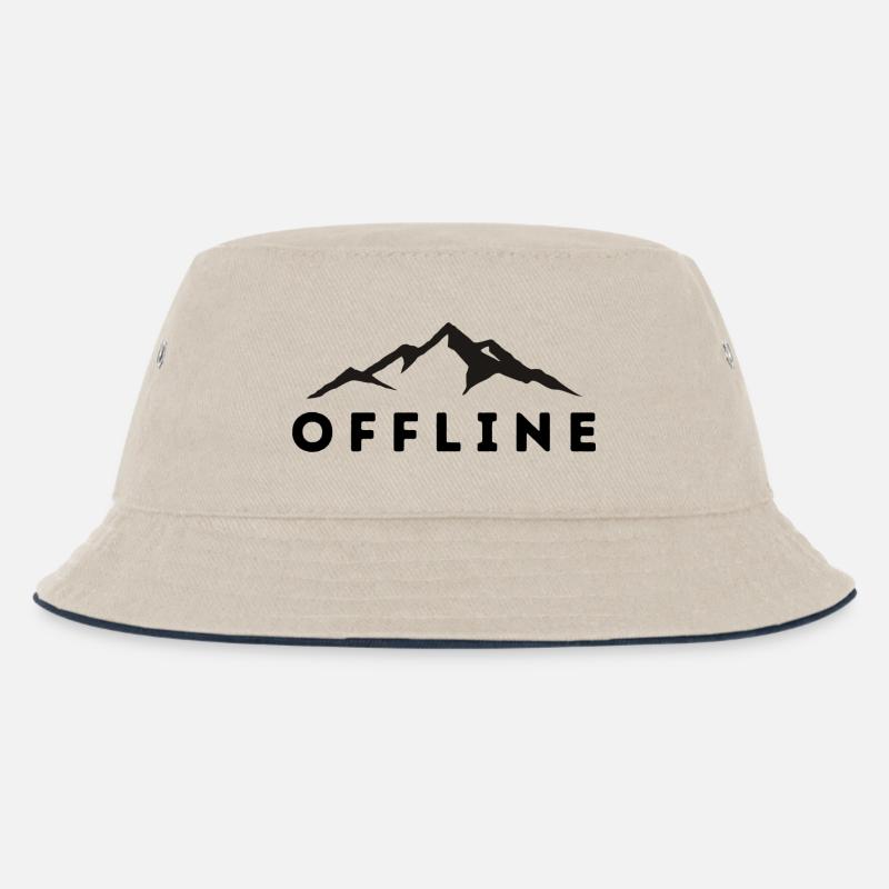 OFFLINE BERGE - Kinder Bucket Hat - Natur/Navy