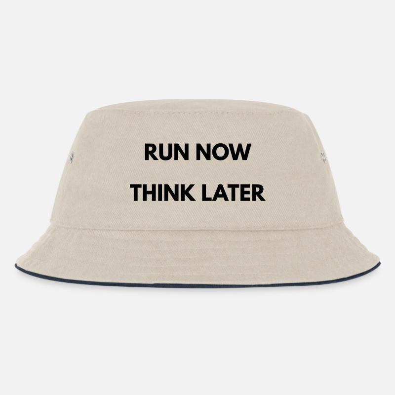 Running Motivation Run Now Think Later - Bob Enfant - blanc cassé/bleu marine