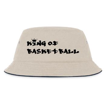 Basketball - Basket Ball - Game - Sport - Player - Kids’ Bucket Hat - ecru/navy - Front