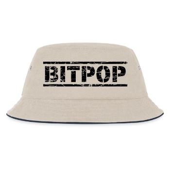 Bitpop - Kids’ Bucket Hat - ecru/navy - Front
