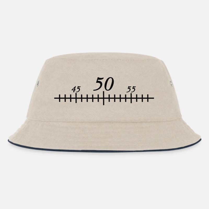 50. Geburtstag - Kinder Bucket Hat - Natur/Navy