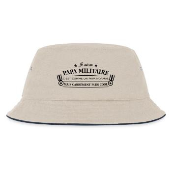 papa militaire - Bob Enfant - blanc cassé/bleu marine - Devant