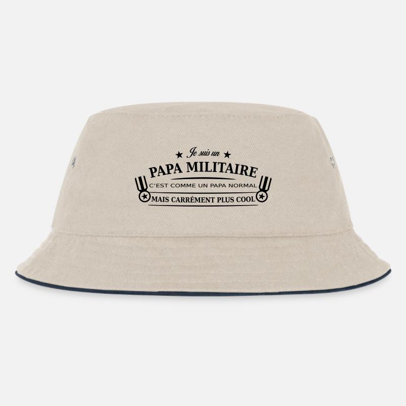 papa militaire - Bob Enfant - blanc cassé/bleu marine