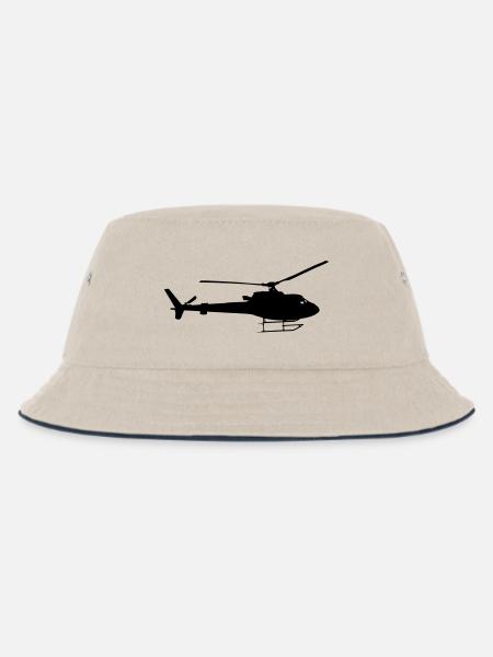 Helikopter - Kinder Bucket Hat - Natur/Navy
