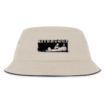 kite_vintage_black_bg - Kinder Bucket Hat - Natur/Navy - Vorne