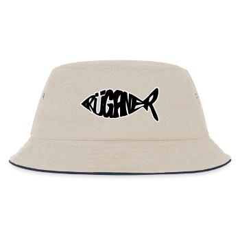 Rüganer Fisch - Kinder Bucket Hat - Natur/Navy - Vorne