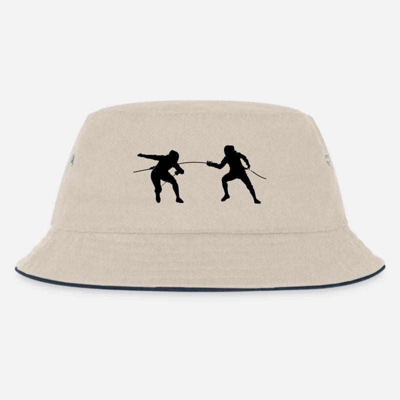 Fechten Fechten - Kinder Bucket Hat - Natur/Navy