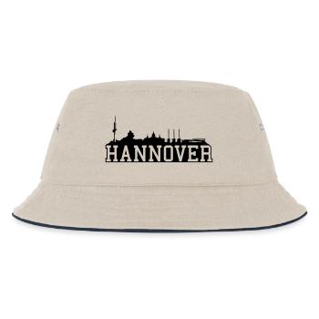 Hannover // Skyline // Silhouette // Skylineshirt - Kinder Bucket Hat - Natur/Navy - Vorne
