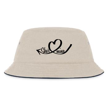 She's mine Heart - Kids’ Bucket Hat - ecru/navy - Front