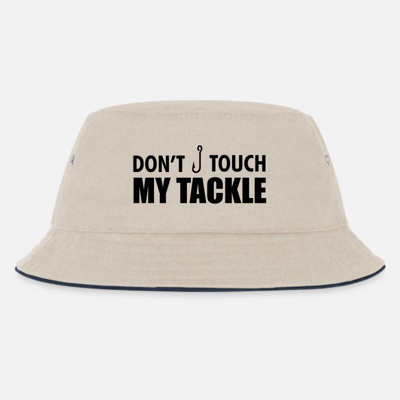 Fishing: Don't touch my tackle - Kinder Bucket Hat - Natur/Navy