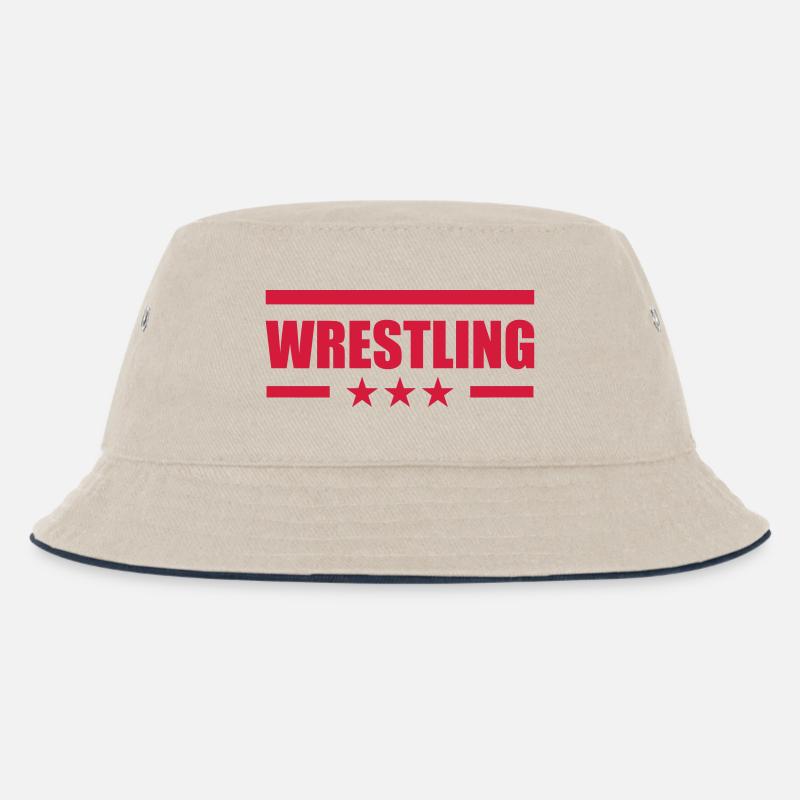 Wrestling - Kinder Bucket Hat - Natur/Navy