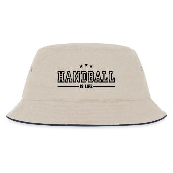 handball is life 2 - Kinder Bucket Hat - Natur/Navy - Vorne