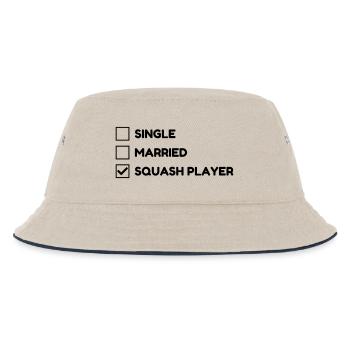 Squash Sport Game Match Champion Victory - Kinder Bucket Hat - Natur/Navy - Vorne