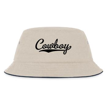 Cowboy - Kinder Bucket Hat - Natur/Navy - Vorne