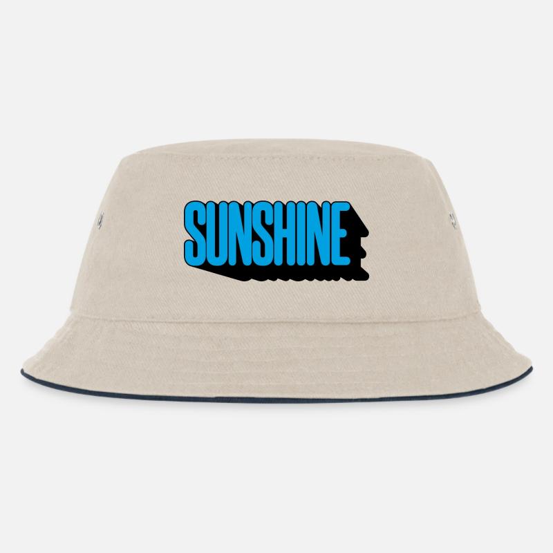Sunshine - Kinder Bucket Hat - Natur/Navy