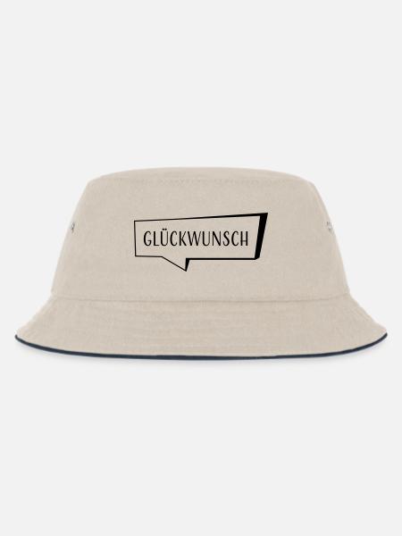 Sprechblase Glückwunsch - Kinder Bucket Hat - Natur/Navy