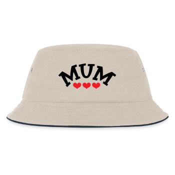 Mom / Mother's Day - Kids’ Bucket Hat - ecru/navy - Front