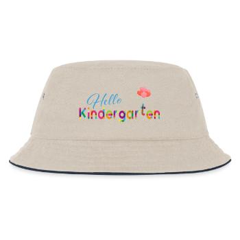 Hello Kindergarten - Kids’ Bucket Hat - ecru/navy - Front