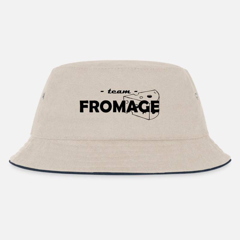 Team Cheese - Kids’ Bucket Hat - ecru/navy