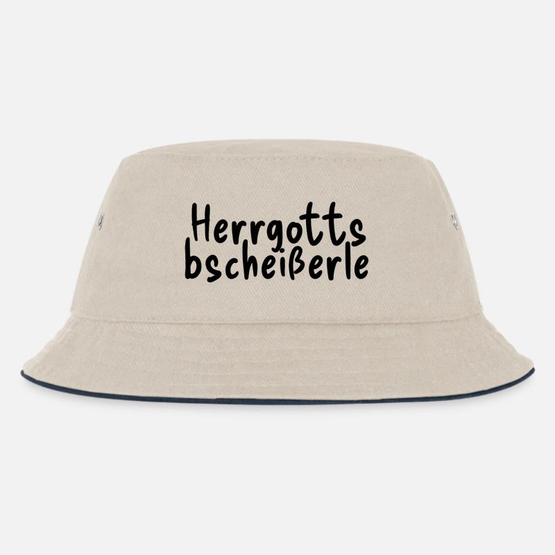 Herrgottsbscheißerle - Kinder Bucket Hat - Natur/Navy