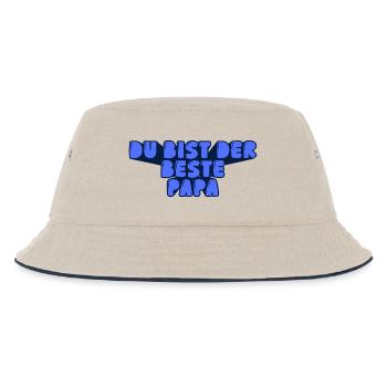 du bist der beste Papa - Kinder Bucket Hat - Natur/Navy - Vorne