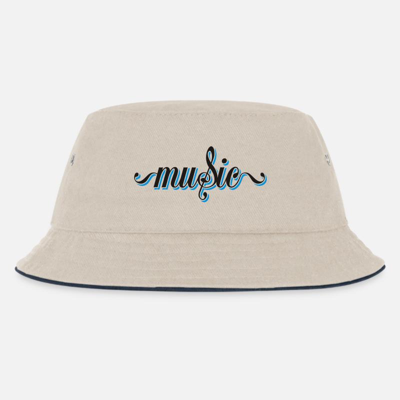 Music - Kinder Bucket Hat - Natur/Navy