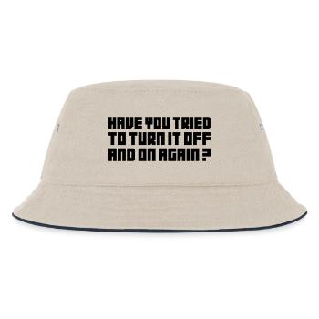 Turn it off and on again - Kids’ Bucket Hat - ecru/navy - Front