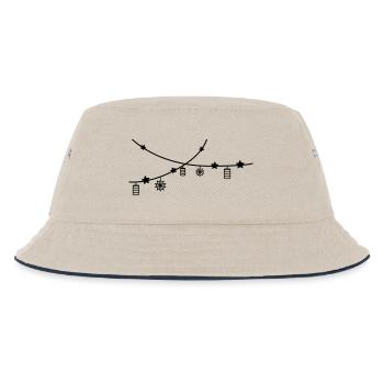 Sternenkette - Kinder Bucket Hat - Natur/Navy - Vorne