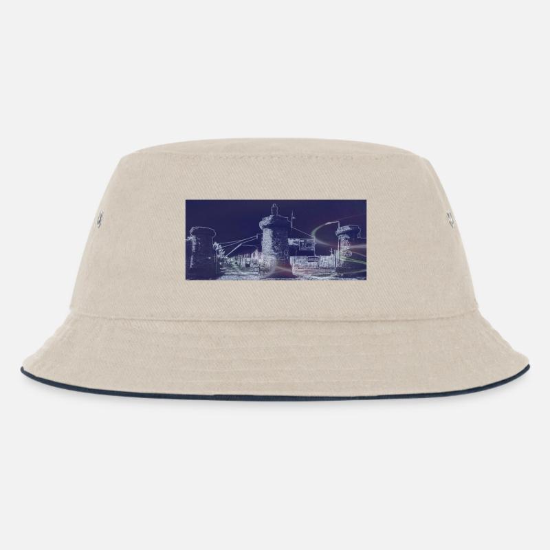 Bramley Moore Dock - Kids’ Bucket Hat - ecru/navy