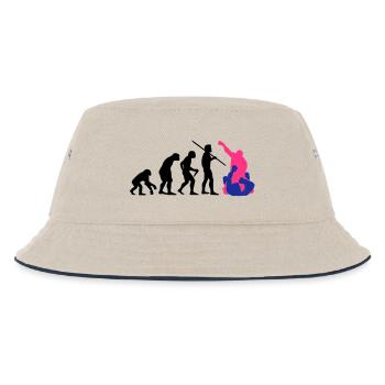 Evolution of Man - MMA - Kids’ Bucket Hat - ecru/navy - Front