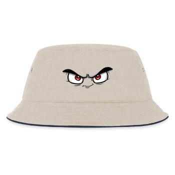 Rotes Gesicht - Kinder Bucket Hat - Natur/Navy - Vorne