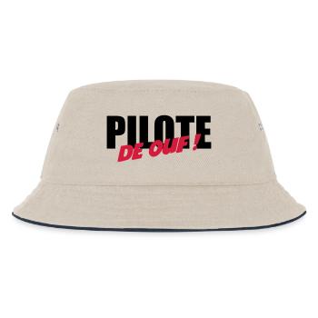 Pilote de ouf ! - Bob Enfant - blanc cassé/bleu marine - Devant