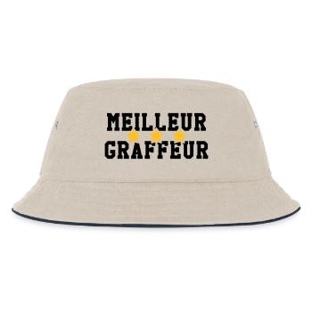 Graffiti / Tag / Writer / Street Art / Graff - Kids’ Bucket Hat - ecru/navy - Front