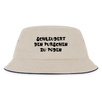 Schleudert den Purschen zu Poden - Kinder Bucket Hat - Natur/Navy - Vorne