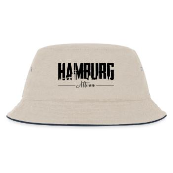Hamburg Altona, City Shirt - Kinder Bucket Hat - Natur/Navy - Vorne