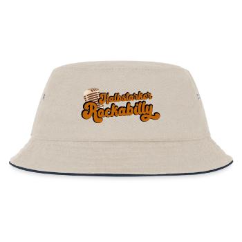 Halbstarker Rockabilly - Kinder Bucket Hat - Natur/Navy - Vorne