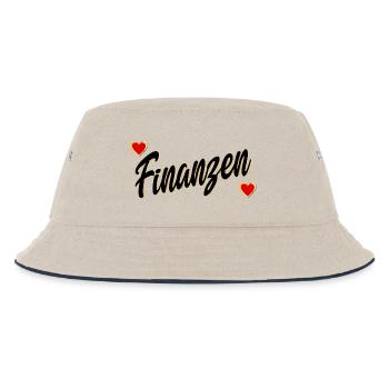 GELD LIEBEN FINANZEN - Kinder Bucket Hat - Natur/Navy - Vorne