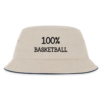 100% basketball – énergie passion terrain  - Bob Enfant - blanc cassé/bleu marine - Devant