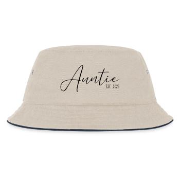 Auntie established 2026 - Kinder Bucket Hat - Natur/Navy - Vorne