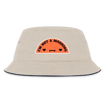 I'm Not A Morning Person Lustig Müde Morgenmuffel - Kinder Bucket Hat - Natur/Navy - Vorne