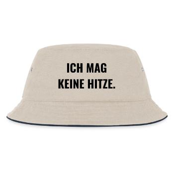Ich mag keine Hitze. - Kinder Bucket Hat - Natur/Navy - Vorne