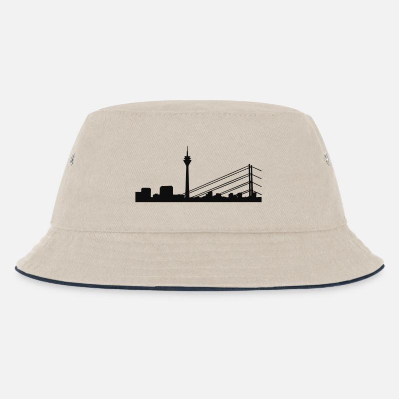 Düsseldorf Panorama - Kinder Bucket Hat - Natur/Navy