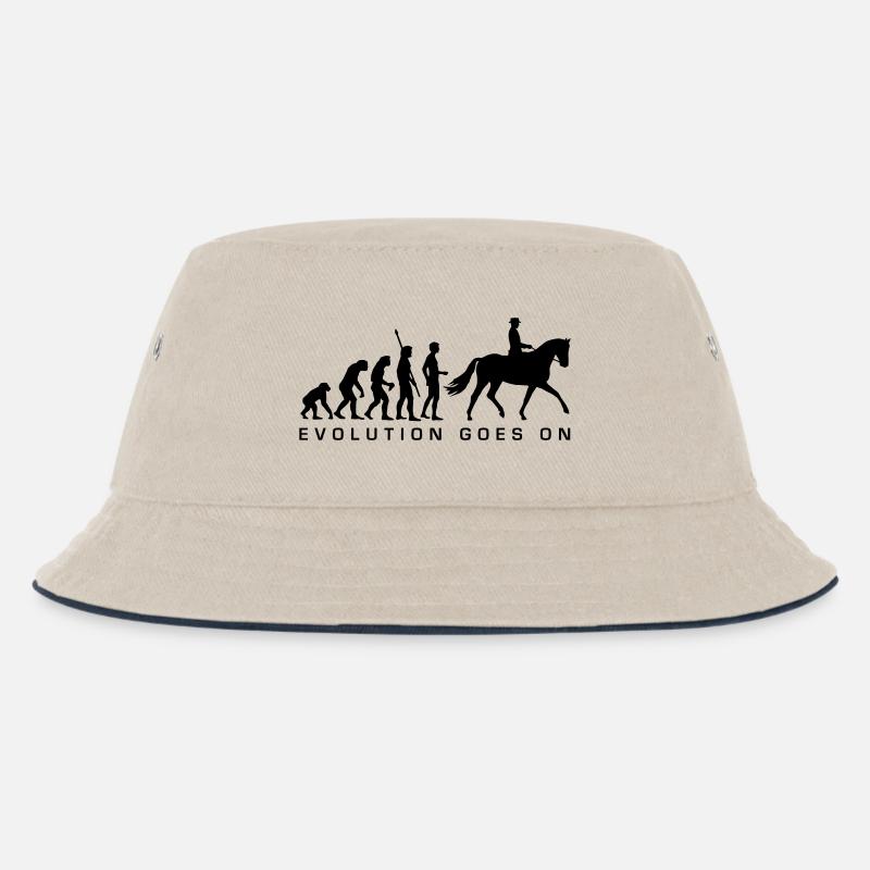 evolution_reiter_b - Kids’ Bucket Hat - ecru/navy