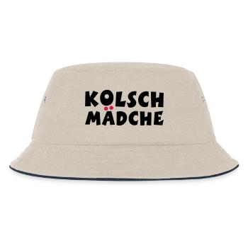 Kölsch Mädche - Ein Mädchen aus Köln - Kinder Bucket Hat - Natur/Navy - Vorne