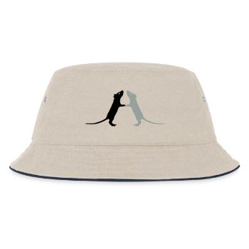 Ratten - Kinder Bucket Hat - Natur/Navy - Vorne