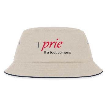 Il prie il à tout compris - Bob Enfant - blanc cassé/bleu marine - Devant