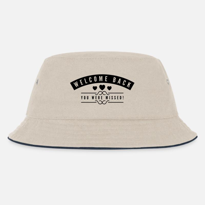 welcome_back__f1 - Kinder Bucket Hat - Natur/Navy